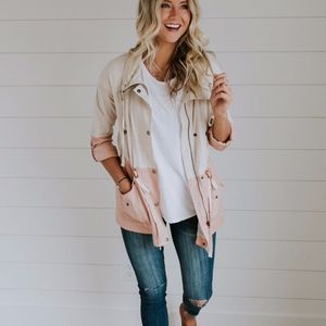 Seattle Linen Colorblock Utility Jacket Roolee